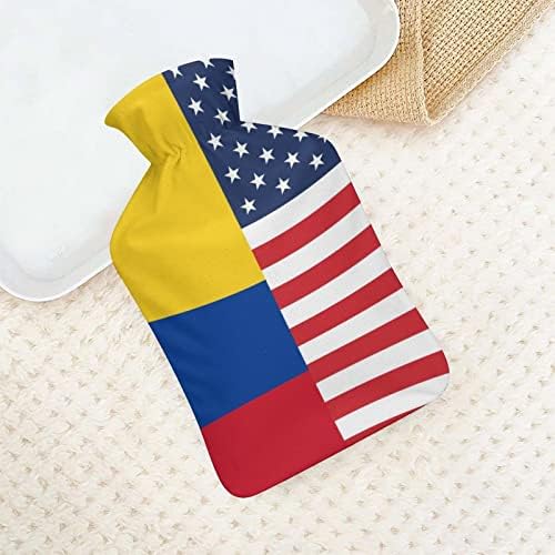 Kolumbia Amerikai Zászló forróvizes Palack Puha Plüss Fedél Meleg Gumi Víz Injekció Táska 1000ML