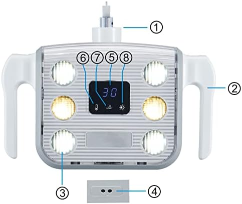 NSKI Fogászati Műtét Indukciós Lámpa 10W Sebészeti LED Szóbeli Fény LCD Kijelző Szék 22mm Jiont