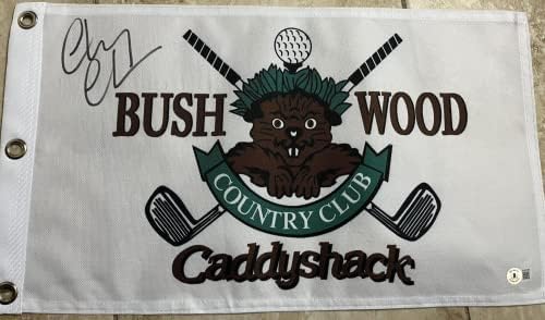 Chevy Chase Dedikált, Aláírt Golfőrültek Bushwood Golf Zászló Beckett Hitelesítés