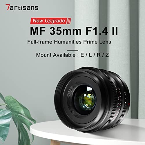 7artisans 35 mm-es F1.4 Jel ⅱ Teljes Keret Kézi Fókusz Prím Objektív Nagy fényerejű Kompatibilis Canon RF Mount Kamera EOS R RP R5 R6