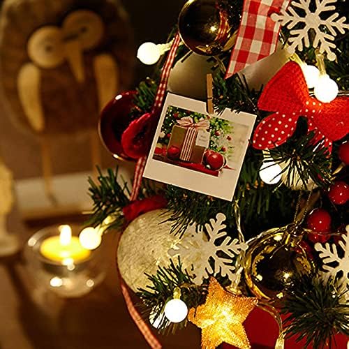 20 Hüvelykes Asztali Mini karácsonyfa Meghatározott, Előre világít LED Csillagos fa tetején, majd Lógó Díszek DIY Karácsonyi Díszek, Kis