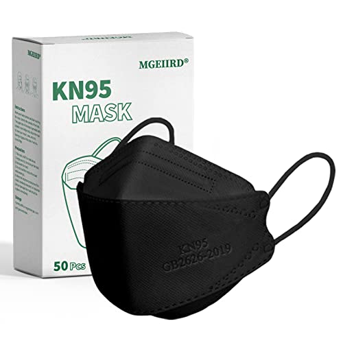 KN95 Arc Maszkok, Egyedileg Csomagolva, 5 Rétegű Eldobható Fekete Maszk 50 Db Felnőttek számára
