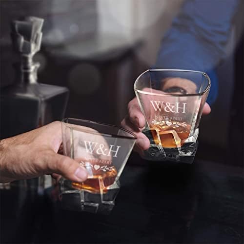 Maverton Személyre szabott Whiskys Üveget, majd 6 szemüveg párok - Elegáns Whisky meg a gravírozás - jégkocka-modellt - az Elegáns,