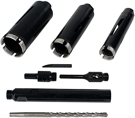 Steel Dragon Eszközök® 3-Darab 1.5 inch-es 2,5 hüvelykes Száraz Gyémánt magfúró Bit Készlet Hex SDS Adapter, valamint az Esetben