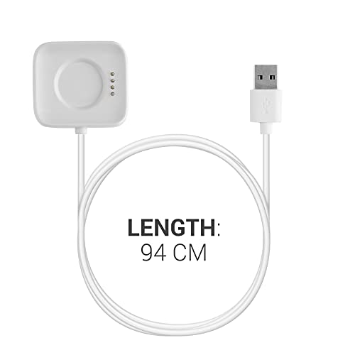 kwmobile Töltő Kábel Kompatibilis Oppo Óra 1 (46mm) - Töltő Intelligens Karóra az USB Kábel - Fehér