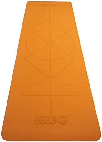 COOLDOT Igazítás Yoga Mat - Prémium Csúszásmentes Yoga Mat - Természetes Gumi Jóga Matrac Jóga Szőnyeg Táskát, Lézerrel Gravírozott