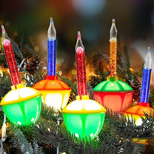 Vanpein Többszínű Karácsonyi Buborék String Fények, 9 Hagyományos Buborék Világítás Beltéri & Kültéri karácsonyfa, Régi Divat