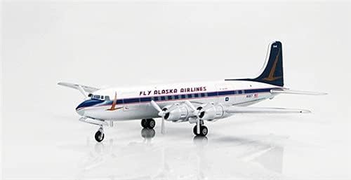 Hobbi Mester Douglas DC-6C N11817 Repülni Alaska Airlines 1/200 FRÖCCSÖNTÖTT Repülőgép Előre épített Modell