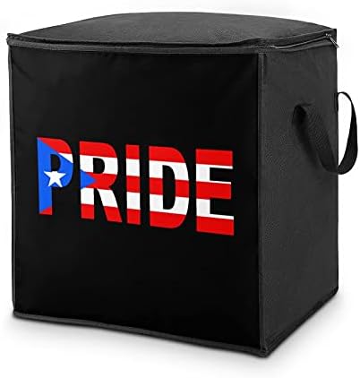 Puerto Rico Pride Flag Paplan Nagy Tároló Táska Szervező Doboz Cipzár Tetején A Ruhát, Párna, Paplan
