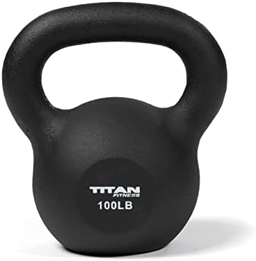 Titán Fitness 100 KG öntöttvas Kettlebell, Egyetlen Darab Casting, LB Jelölések, Teljes Test Edzés