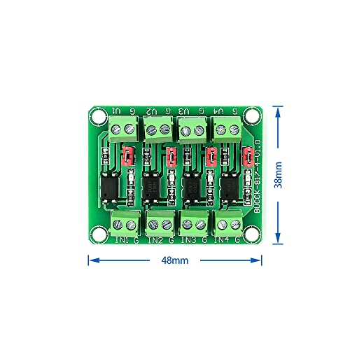 1db PC817 Optocoupler Elszigeteltség Testület Feszültség Átalakító Adapter Modul,4 Út