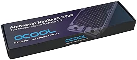 Alphacool NexXxos ST30 Teljes Réz 360mm Radiátor V. 2., 120mm x 3, Tripla Legyező, Fekete