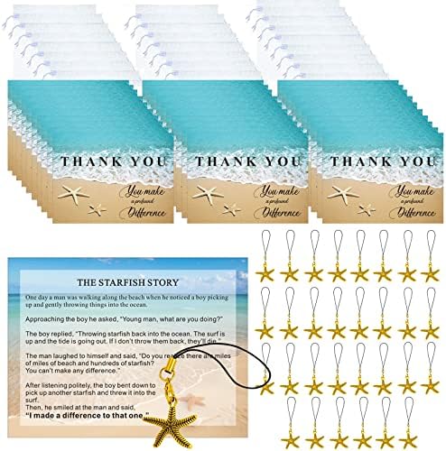 SAGHOM Alkalmazott Elismerését Ajándékok Tömeges 30 tengeri Csillag Történet Kártya Köszönöm az Ajándékokat a Munkatársak egy