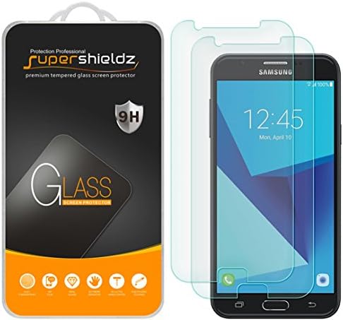 (2 Csomag) Supershieldz Célja a Samsung (Galaxy J7 Prime) Edzett Üveg kijelző Védő fólia, 0.33 mm Anti Karcolás, Buborék Mentes