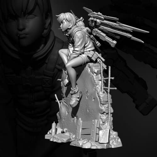 【1/24】 Gyanta Katona Miniatűr Modellt Fantasy Ügynök Női Harcos Gyanta Modell kit összeszerelt, valamint festetlen Gyanta Alkatrészek
