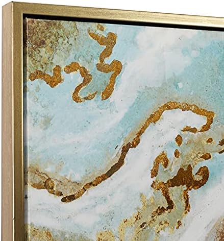 Deco 79 Vászon Geode Keretes Wall Art, Arany Keret, 47 x 2 x 36, Több Színű
