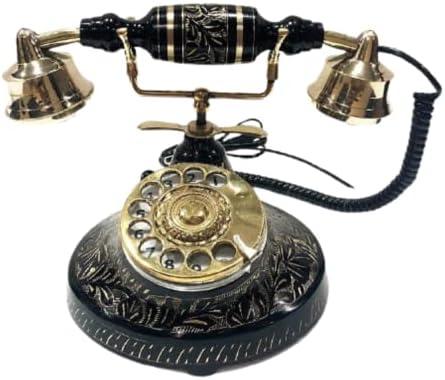 Tengeri Vintage Bronz Forgó Tárcsa Telefon, Otthoni, Irodai Dekoráció, Dekorációs Telephone Retro Stílusú Antik Telefon Gyűjthető Dekoráció