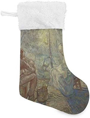 PIMILAGU van Gogh Festmény Karácsonyi Harisnya, 1 Csomag 17.7, Lógó Harisnyák, a Karácsonyi Dekoráció