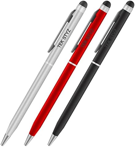 PRO Toll Samsung Galaxy Tab E Lite 7.0 Tintával, Nagy Pontosságú, Extra Érzékeny, Kompakt Formában az érintőképernyők [3 Pack-fekete-Piros,
