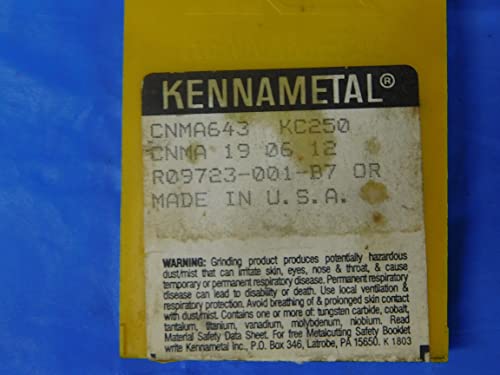 2 Új 2 Használt KENNAMETAL & Mások CNMA643 Keményfém Lapkákat CNMA-643 KC250 - MS6164AW2