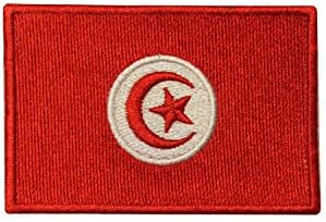 Tunézia Nemzeti Zászló Hímzett Vas a Patch Varrni a Jelvény Applied a Ruhát, stb.