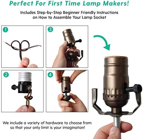 Tetszik Ez a Lámpa DIY Lámpa Vezeték Készlet, Antik Réz Csatlakozó & 8FT Barna Kábel (1 Csomag), Hogy & Rögzítése Asztalra vagy a Padlóra Lámpák,