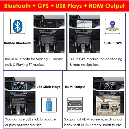 MMB Multimédia Videó Mezőbe,Vezeték nélküli CarPlay AI Doboz 4GB+32 gb-os Android OS 11, Támogatás HDMI Kimenet,Netflix Vezeték nélküli
