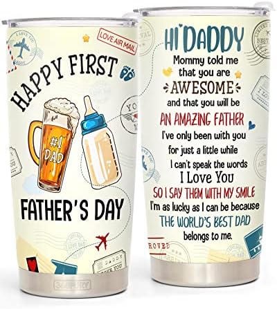 365FURY 1. az Apák Napja Új Apa Ajándék - Első Apák Napja Legjobb Ajándék A Baba Fiam Lány Felesége - Új Apa Utazási Bögre - Először
