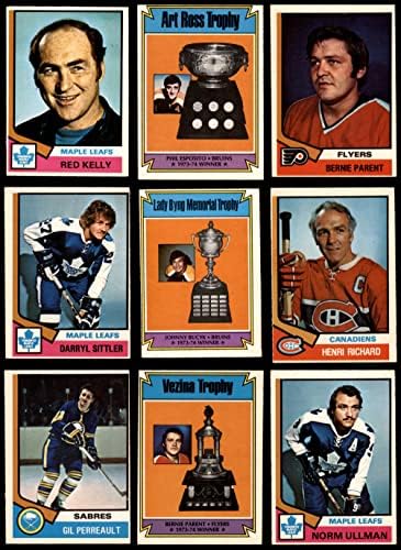 1974-75 O-Pee-Chee NHL Jégkorong Részleges Teljes Készlet (Hoki Beállítva) VG/EX+