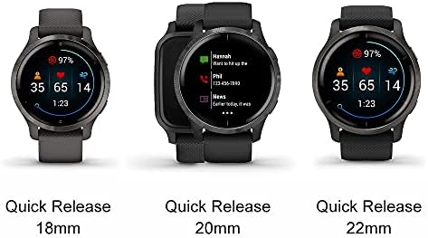 LuxuryJOY Nylon Heveder Kompatibilis Garmin Venu 2S Smartwatch Csere Zenekarok gyorskioldó 18mm