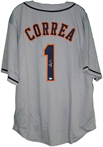 Carlos Correa Houston Astros Dedikált, Aláírt Szürke 1 Egyéni Jersey