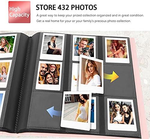 432 Zsebbel fotóalbum a Fujifilm Instax Mini Kamera, Polaroid Snap PIC-300 Z2300 Instant Fényképezőgép, 2x3 fotóalbum Könyv a
