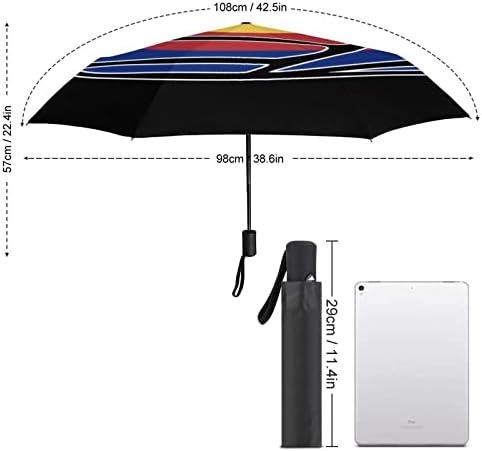 Röplabda Colorado Zászló 3 Redők Utazási Esernyő Anti-UV Szélálló Esernyők Divatos Auto Nyitott Esernyő