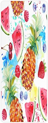 Akvarell Dinnyét, Gyümölcsöt Jóga Szőnyeg Összecsukható Utazási Fitness & Exercise Matrac Összecsukható Jóga Szőnyeg Minden Típusú