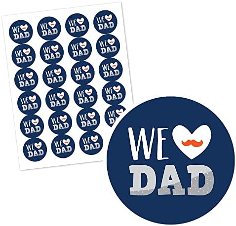 Nagy Dot a Boldogság Boldog apák Napja - szeretjük Apa Fél Kör Címkéket Matrica - 24 Szám