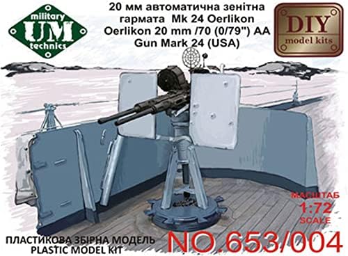 ユニモデル Unifodel UUU72653-04 1/72 amerikai Hadsereg Elicon, 0.8 cm (20 mm), Mk.24 Rearcement Fegyvert Műanyag Modell