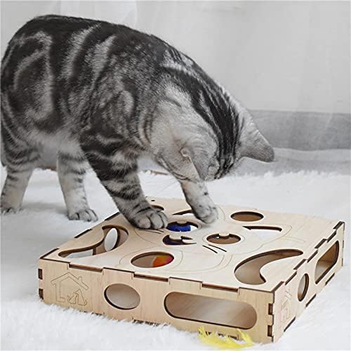 N / B Interaktív Macska-Játékok，Háziállatok Etetésére Doboz，Macska Játék, Puzzle Box，Masszív, Stabil, Könnyen Telepíthető, jó