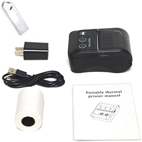 U driver LEMEZ Bluetooth Nyugta Nyomtató, 58mm Mini Vezeték nélküli POS Nyomtató Mobil hőnyomtató Bőr Öv Nyomtató Kis Üzlet, Étterem, Értékesítési
