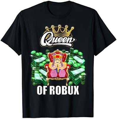 Vicces blox királynője ROBUX a lány VR játék vagy videó gamer Póló