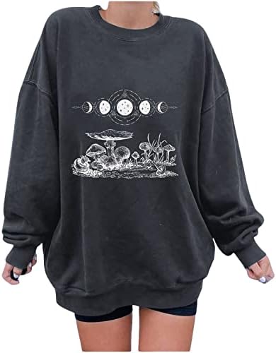 Hold Nap Gomba Csillag Nyomtatási Laza Fit Kabátok Tini Lányok Mandzsetta Hosszú Ujjú Sleeve Ruhák Pulóver Juniors 79