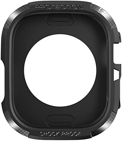 MAALYA Szénszálas Minta Nézni az Esetben az Apple Nézni Ultra 49mm TPU védőtok Üres Keret Lökhárító az Iwatch Ultra Fedelet