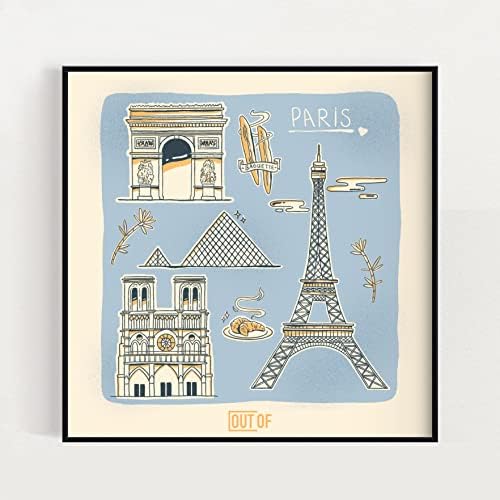A Párizs Nyomtatás, Párizs Város Poszter, Párizs Ajándék, Franciaország Dekoráció, Fali Művészet, lakberendezés, falikárpitok, Párizs