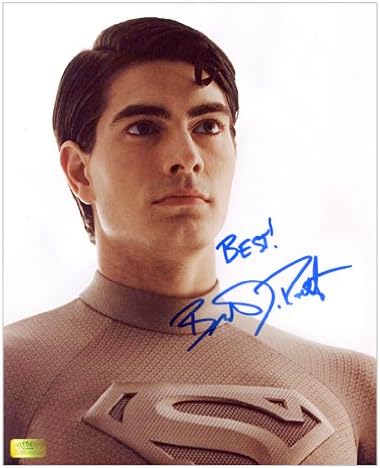 Brandon routh-szal Dedikált 8x10 Superman Visszatér Pod Öltöny Fotó