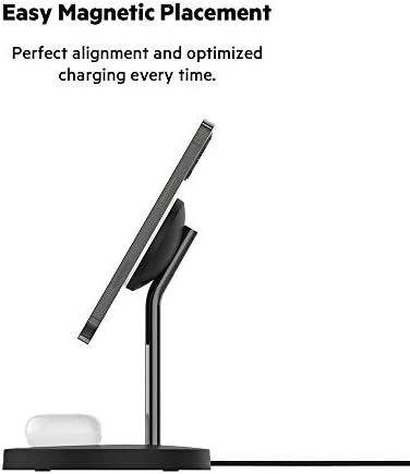 Belkin iPhone Töltés Dock + Apple Órát Töltő Állvány (Fekete) & MagSafe 2 az 1-ben Vezeték nélküli Töltő, 15W Gyors Töltés