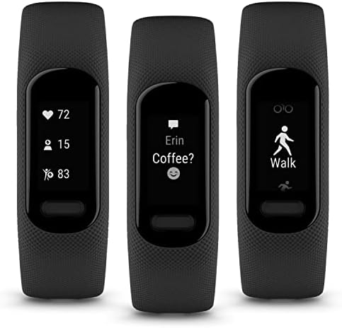 Garmin Vivosmart 5 Okos, Fitnesz, Egészség Tracker, Fekete Esetben Wearable4U E-Energia Csomag