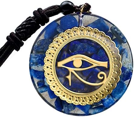 Sinymilk Szem, Hórusz/Eye of Ra Energia Orgonite Amulett, Gyógyító, Reiki, Jóga, Meditáció Nyaklánc