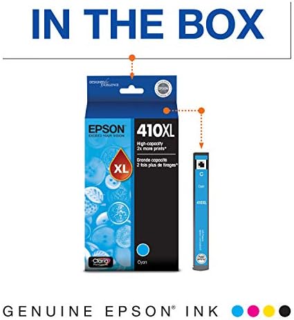 EPSON T410 Claria Premium -Ink Nagy Kapacitású Cián -Patron (T410XL220-S), válasszuk a lehetőséget, Epson Expression Premium Nyomtatókhoz