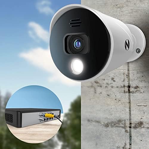 Éjszakai Bagoly 4 Csatorna-Bluetooth-Videó Otthoni Biztonsági Kamera Rendszer (4) Vezetékes 4K UHD Beltéri/Kültéri Reflektor