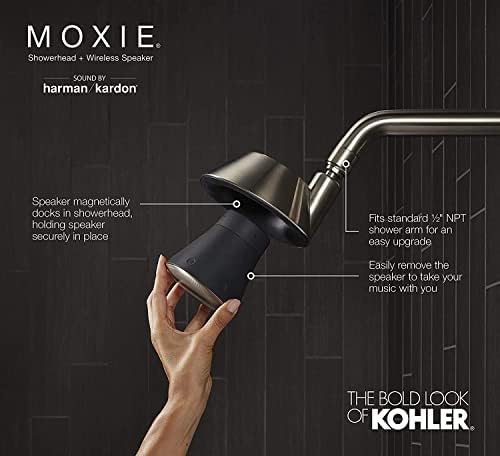 KOHLER Moxie Bluetooth Zuhanyfejjel, Zuhanyzó Hangszóró, Vízhatlan Hangszóró, Zuhany, Rádió, Újratölthető Hangszóró, Hordozható Hangszóró,