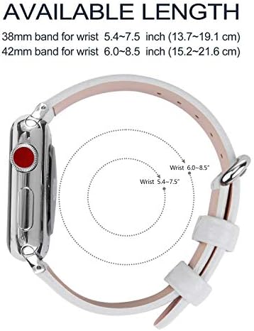 Kompatibilis Apple Nézni iWatch (38/40 mm) Sorozat 5, 4, 3, 2, 1 // Puha Bőr Csere Karkötő Heveder Csuklópánt + Adapter // Cápák